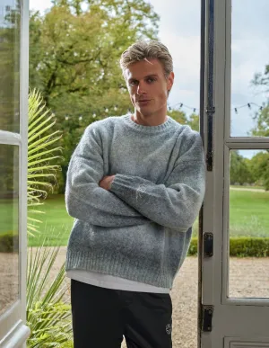 Ice Grey Ombre Oversized Knit Jumper