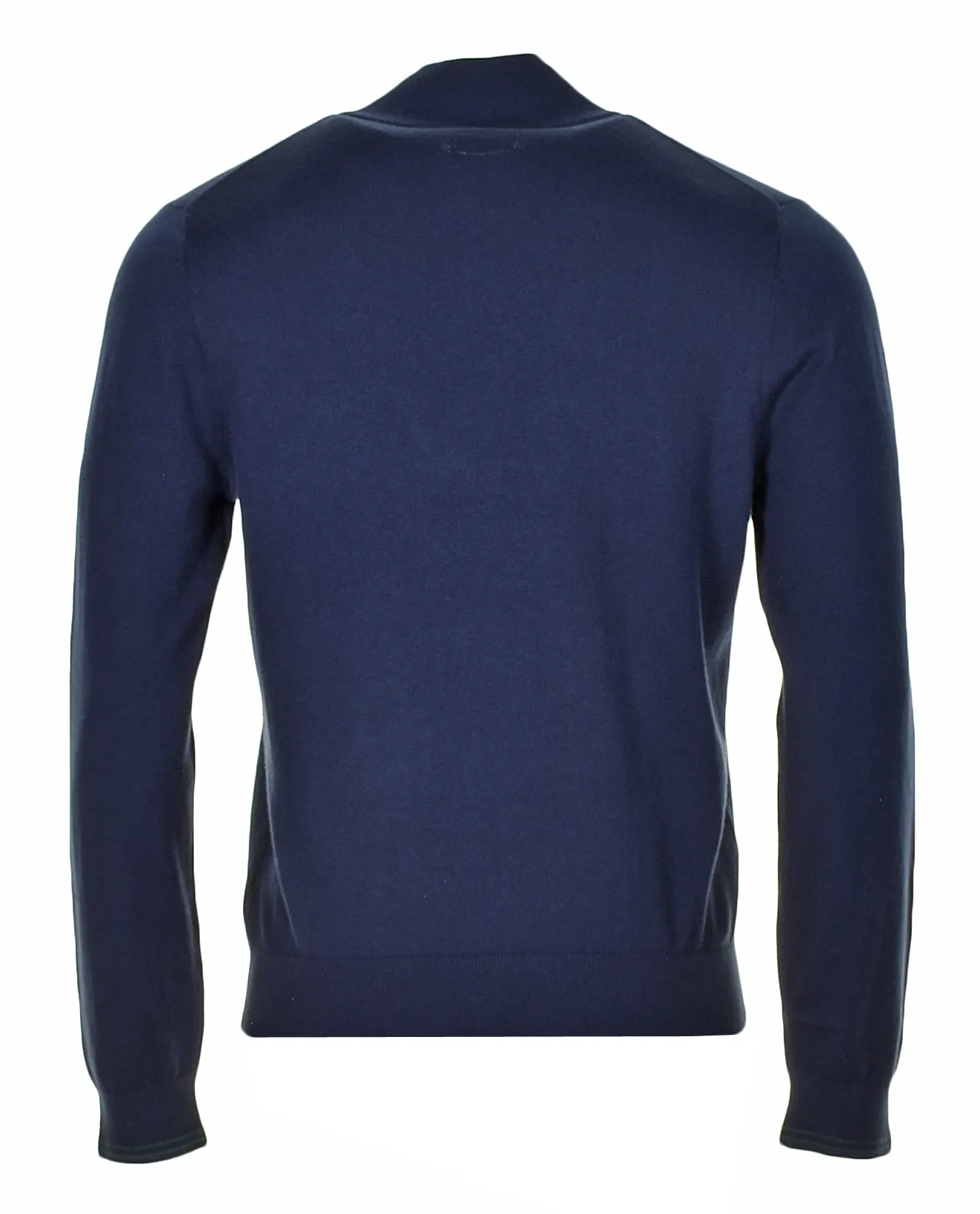 Knitted Zebra Quarter Zip Dark Navy