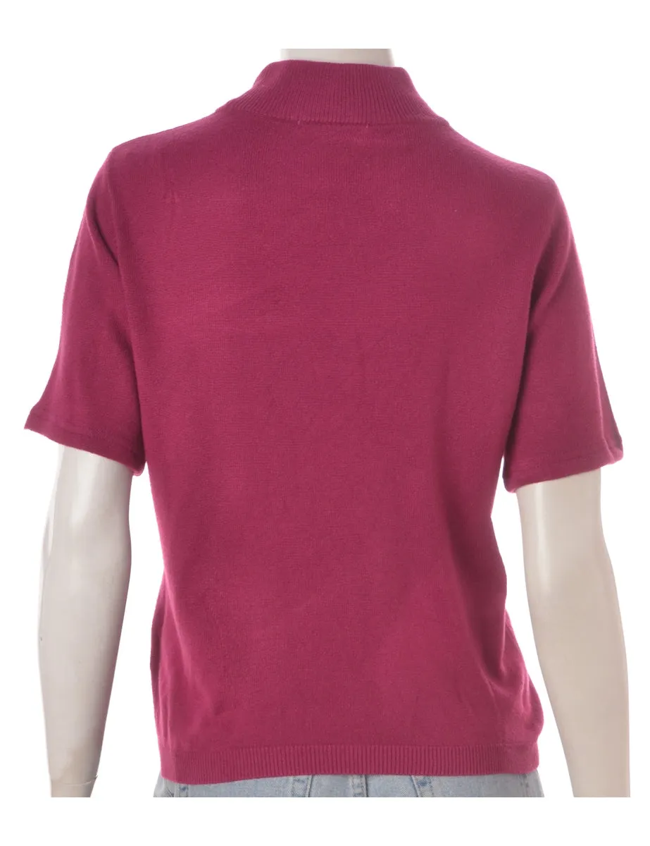 Label Purple Turtle Neck Knit