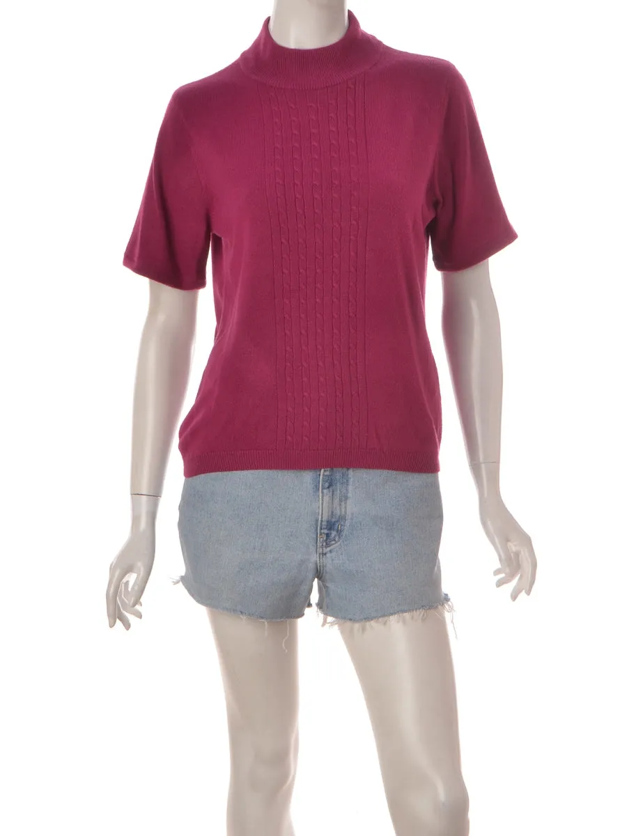 Label Purple Turtle Neck Knit