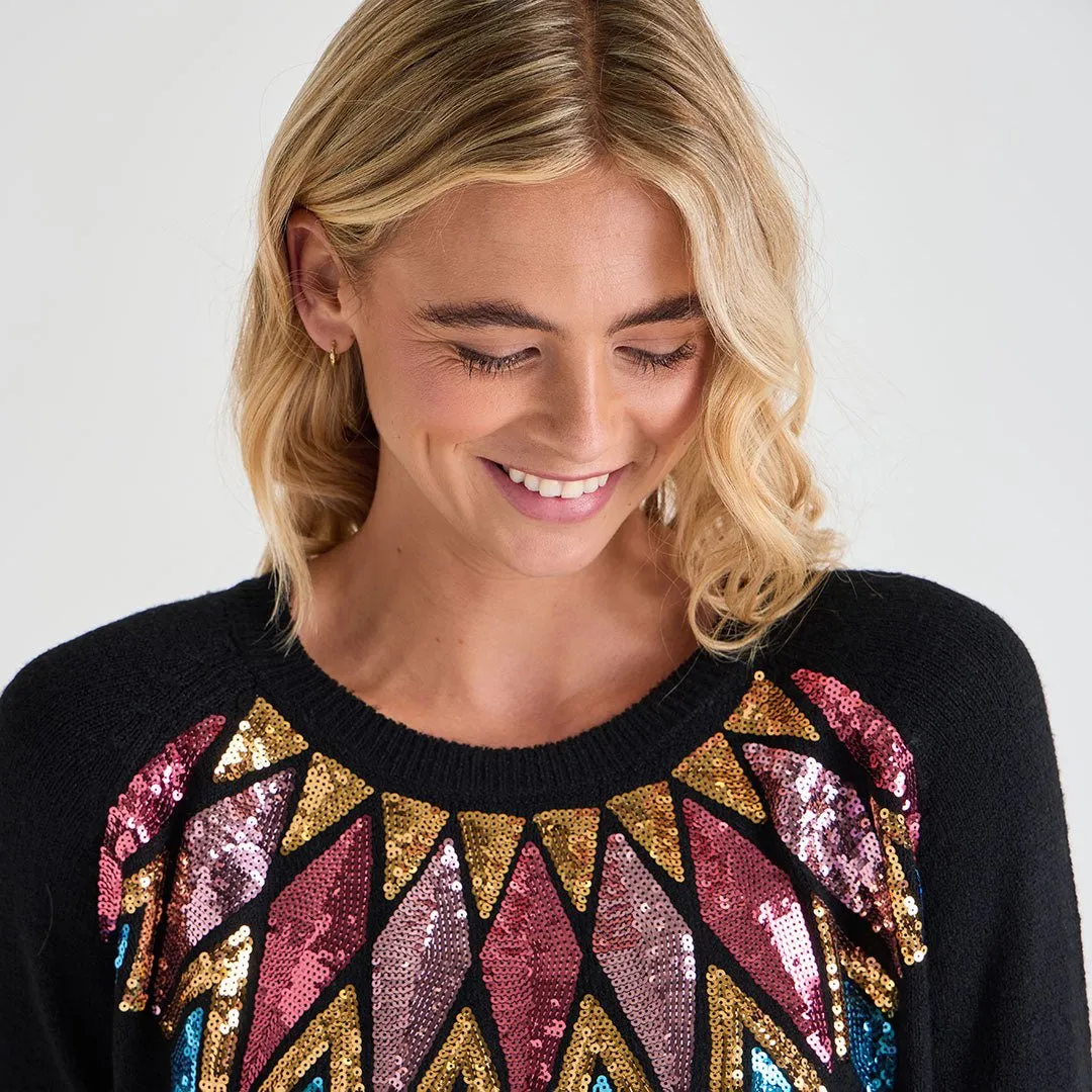 Ladies Diamond Fairisle Xmas Jumper