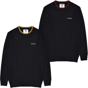 Lambretta Mens Knitted Tipped Long Sleeve Jumper