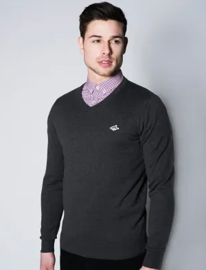 Leonard Jumper in Charcoal Marl - Le Shark