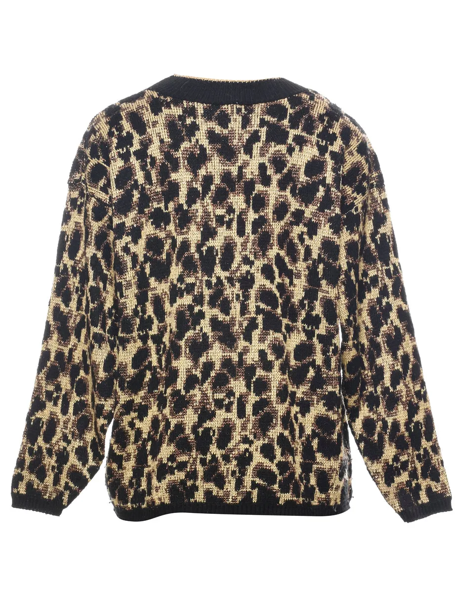 Leopard Pattern Jumper - L