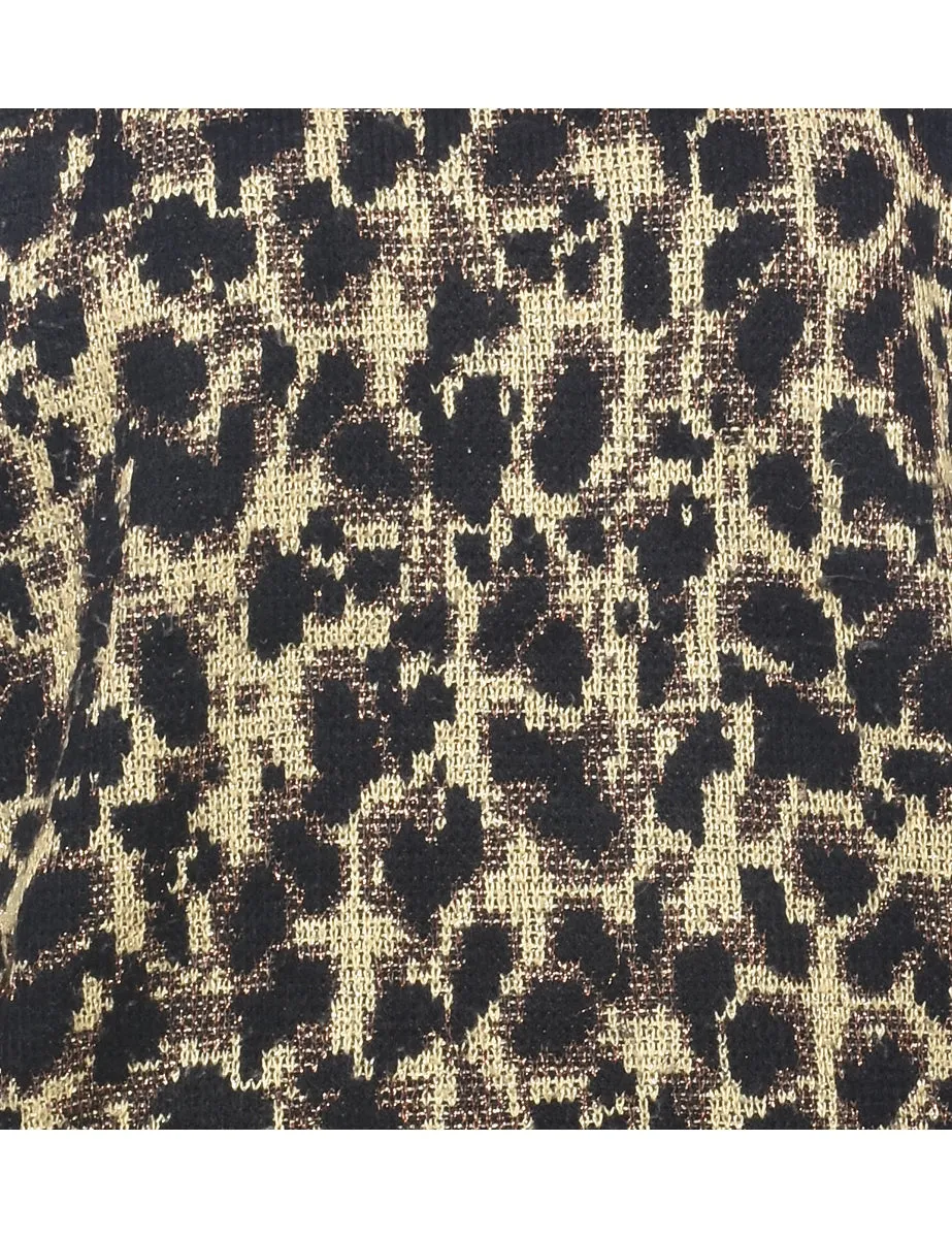 Leopard Pattern Jumper - L