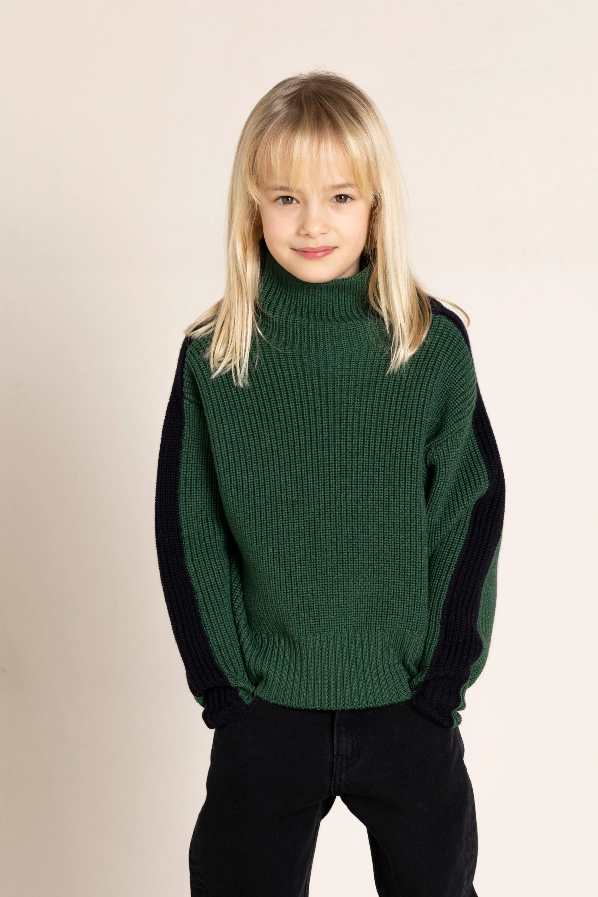LEXY New Khaki - Turtleneck Jumper