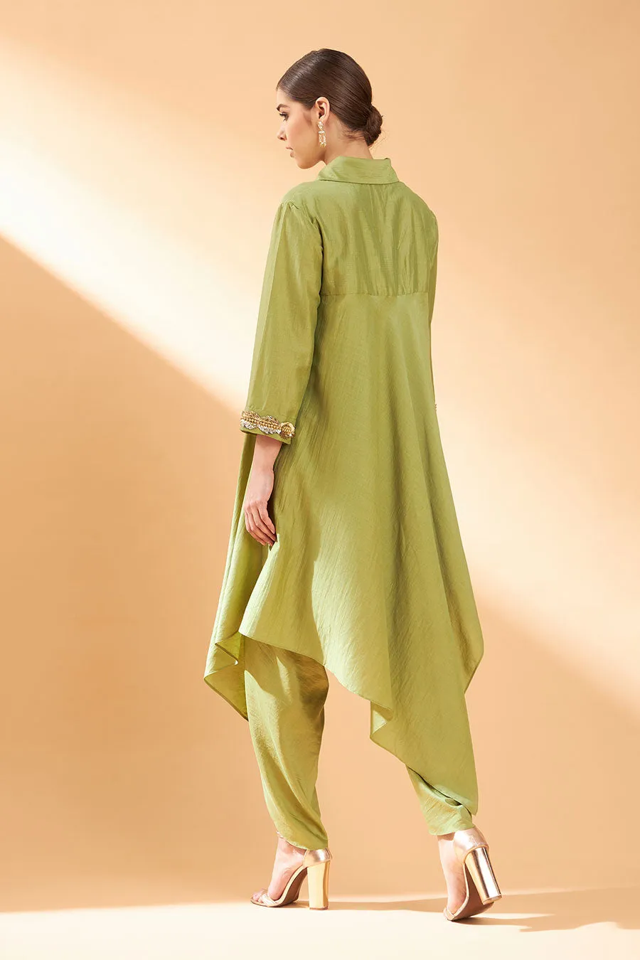 Lime Green Ornated Co-Ord Set