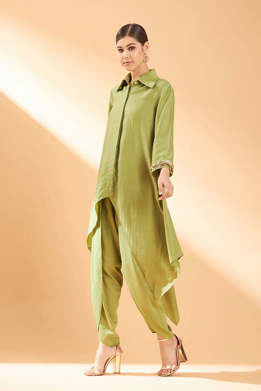 Lime Green Ornated Co-Ord Set