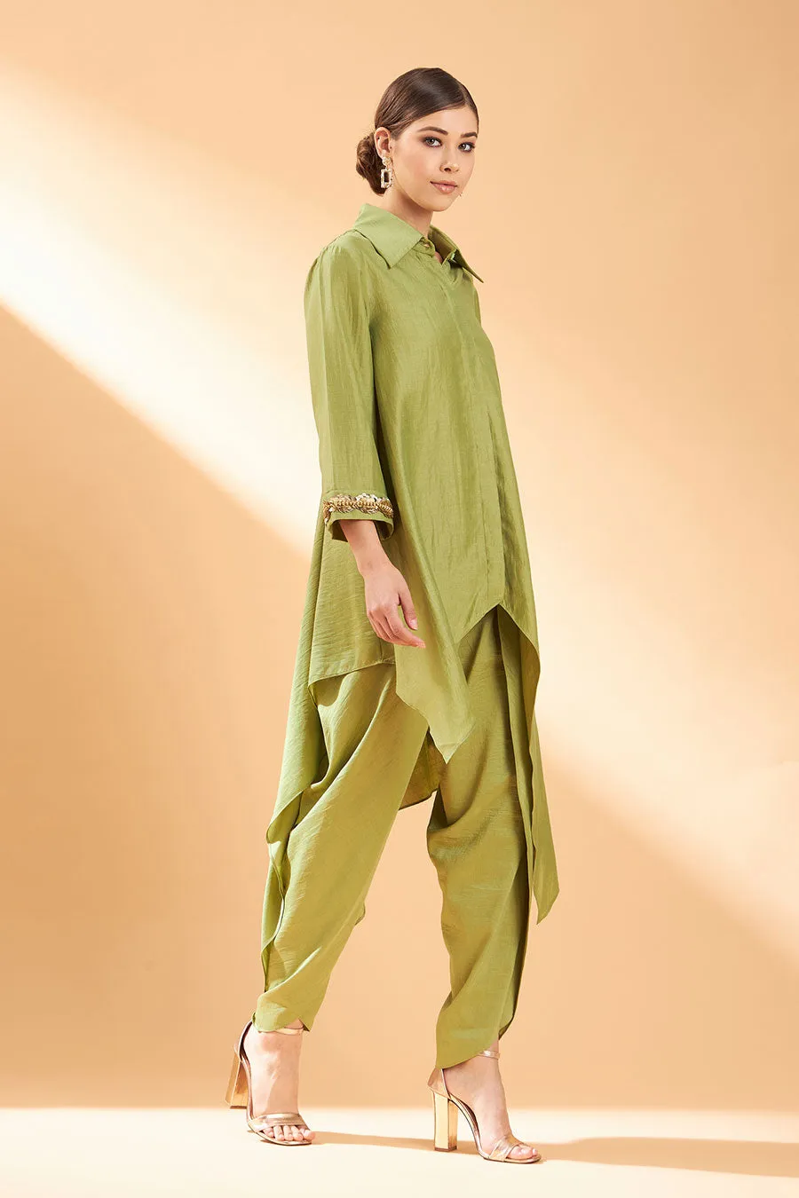 Lime Green Ornated Co-Ord Set