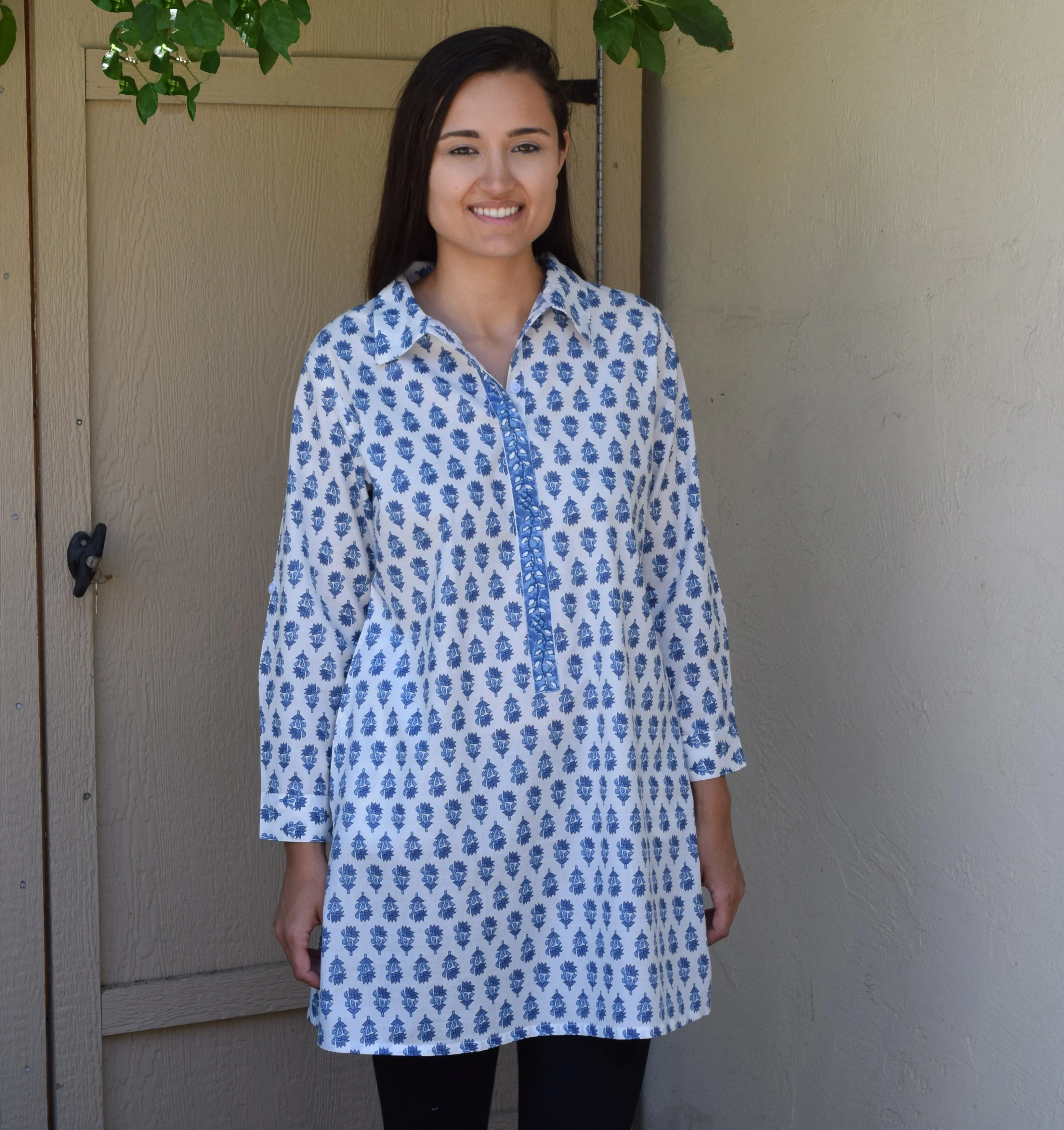 MadhuriMotif Block Print Shirt Tunic