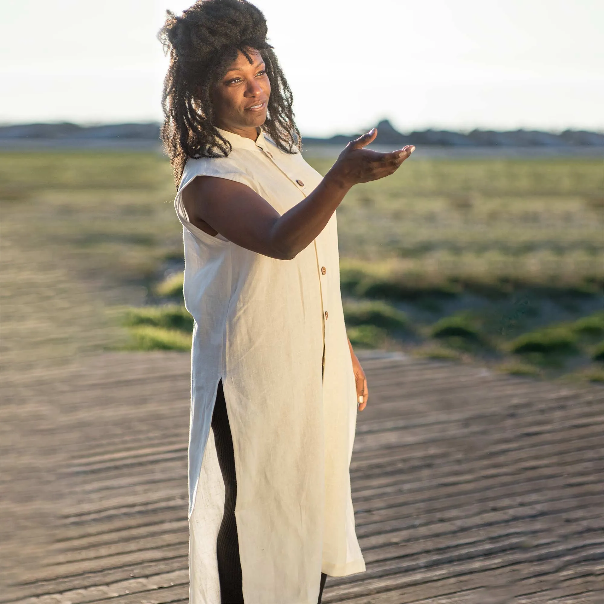 MARCO POLO Sleeveless 100% Organic Hemp Tunic (Unisex)