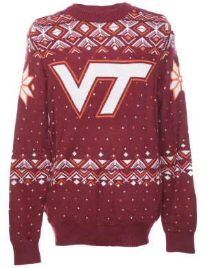 Maroon Nordic Jumper - XL