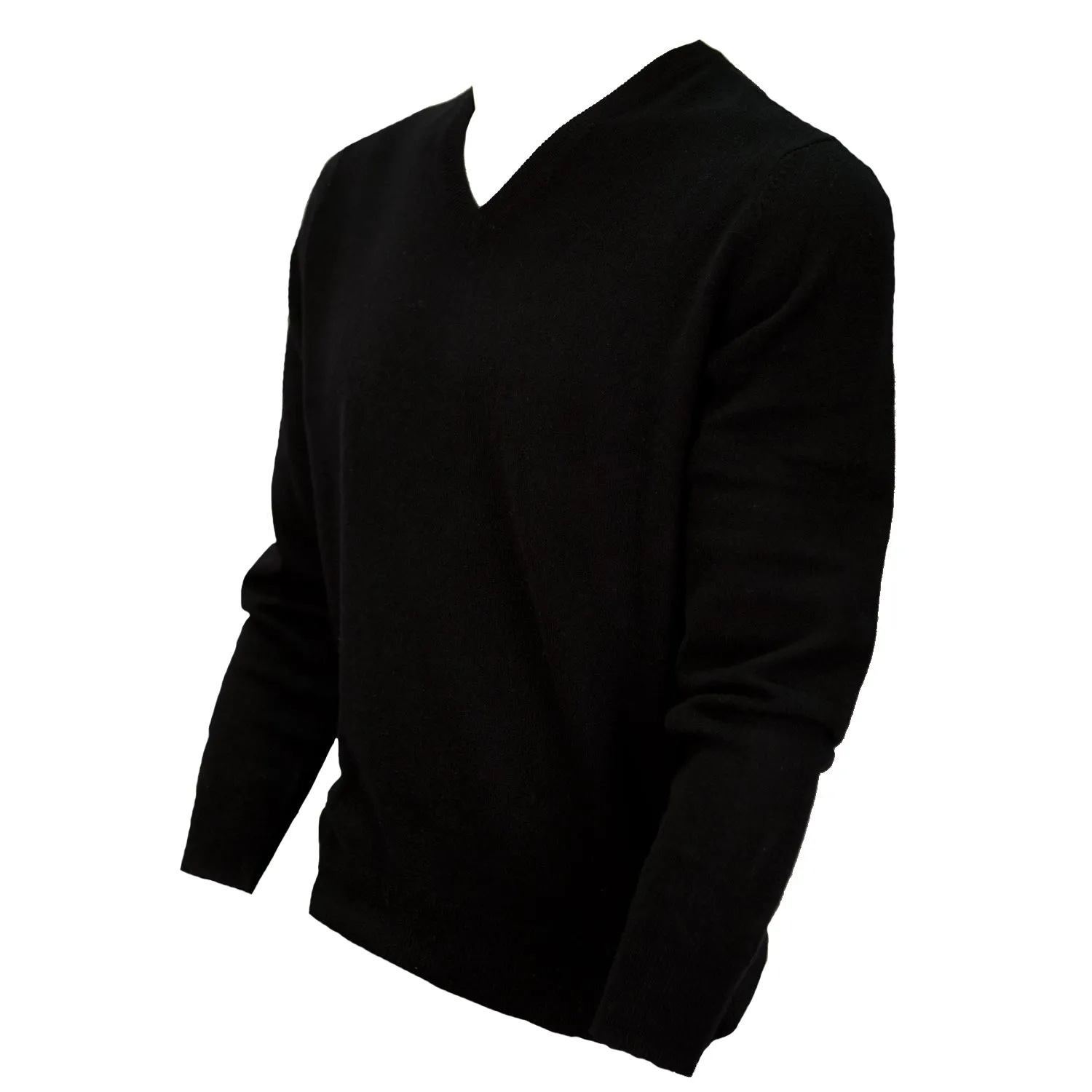 Men's Dunedin Cashmere 100% Cashmere V  Black