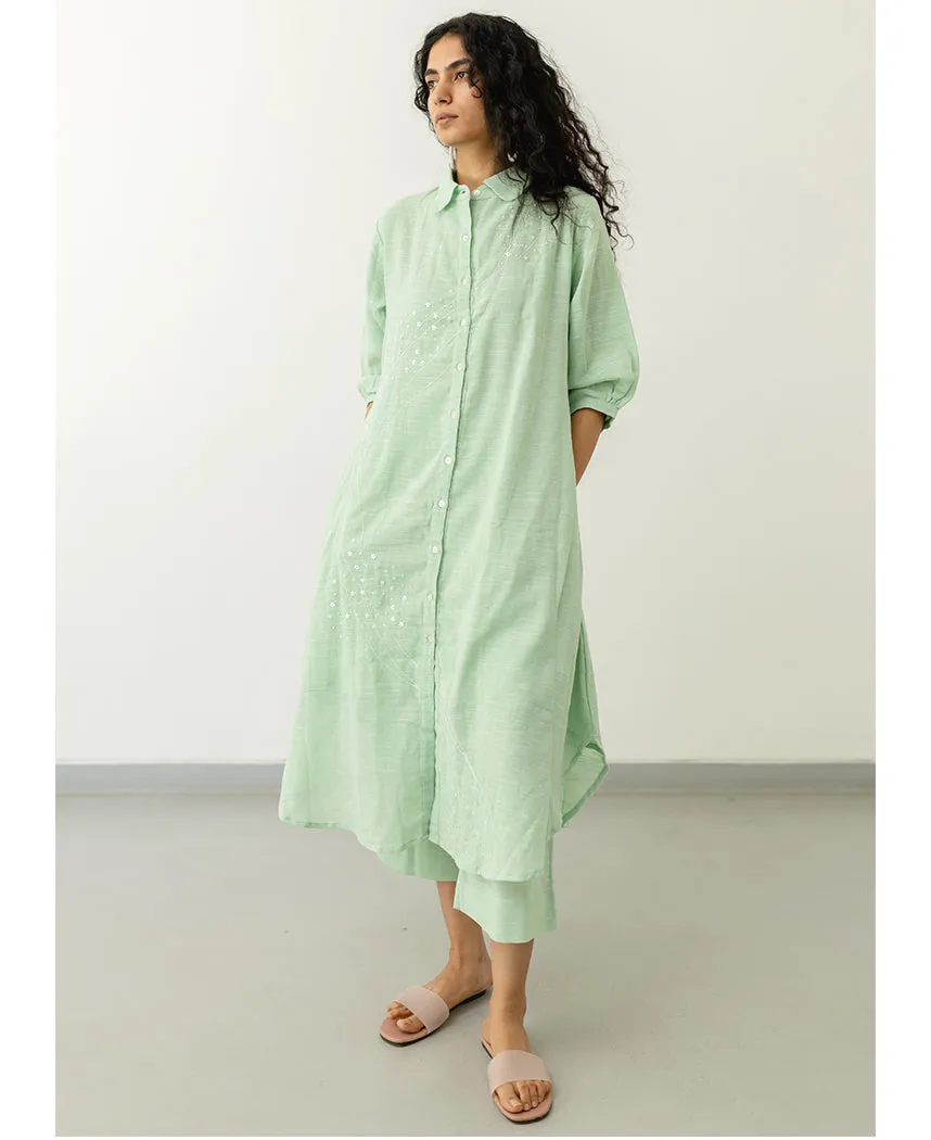 Mint Cotton Tunic Set