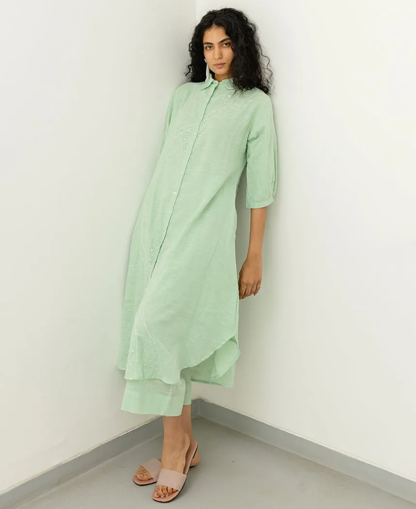 Mint Cotton Tunic Set