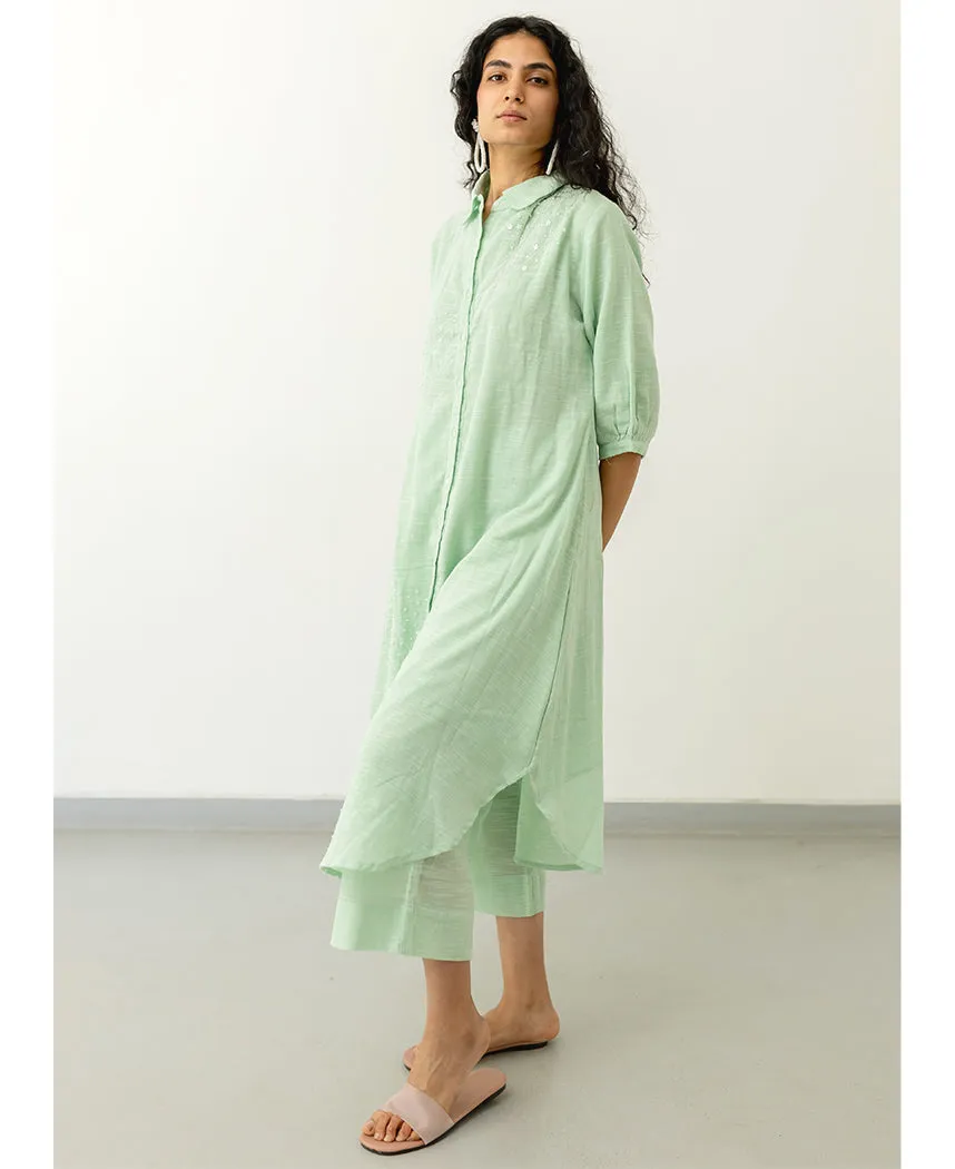 Mint Cotton Tunic Set