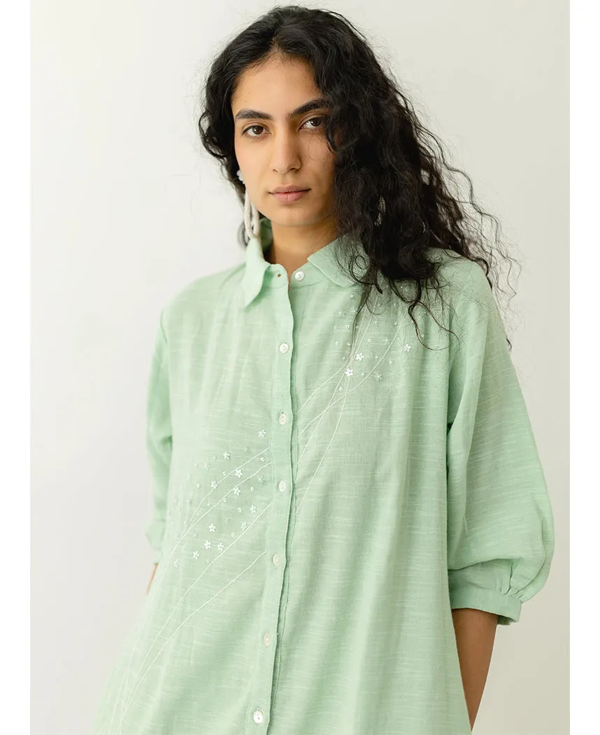 Mint Cotton Tunic Set
