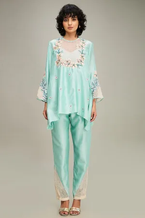 Mint Green Zinnia Applique Co-Ord Set
