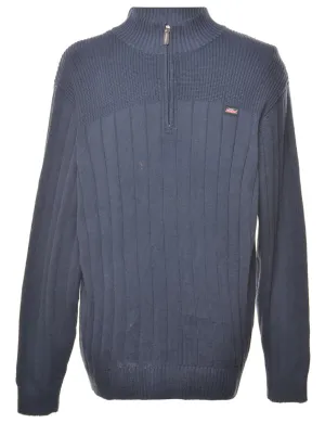 Navy Polo Neck Jumper - XL