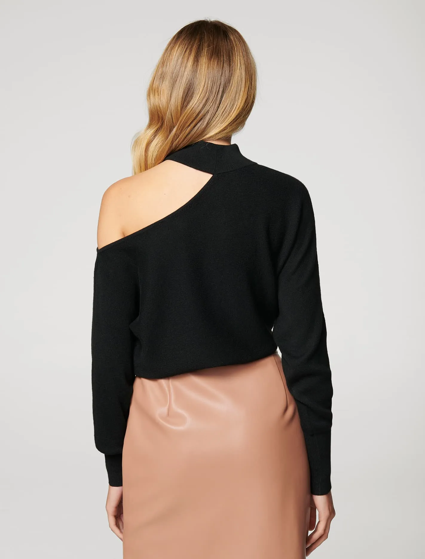 Nelly Cut Out Shoulder Knit Jumper