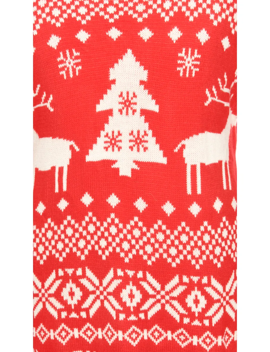 Nordic Red Christmas Jumper - M
