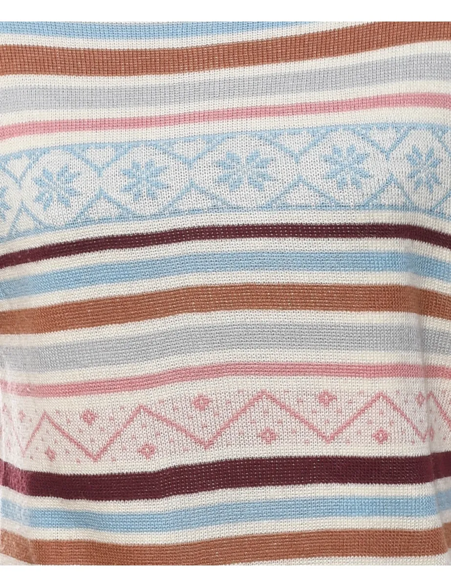 Nordic Striped Jumper - M