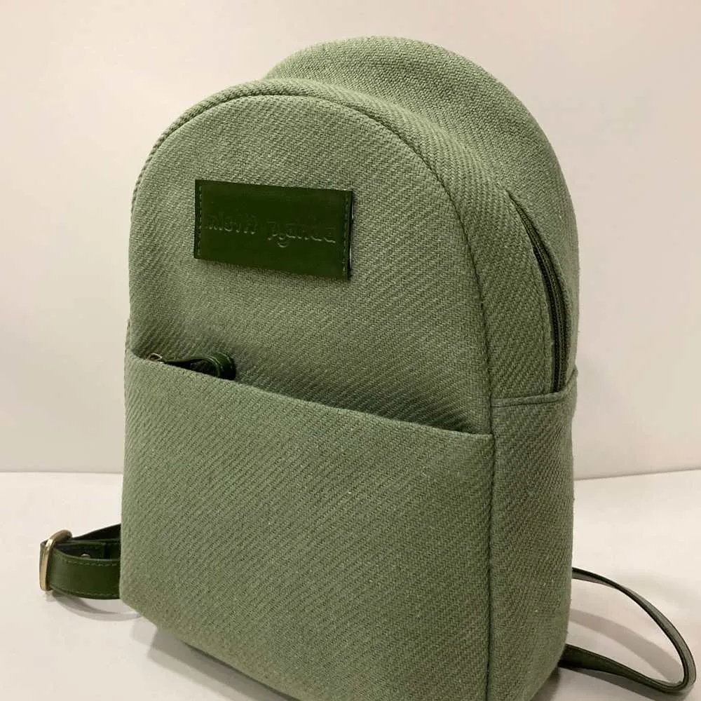 Olive Green Backpack | Personalised | Travel With Classic Charm