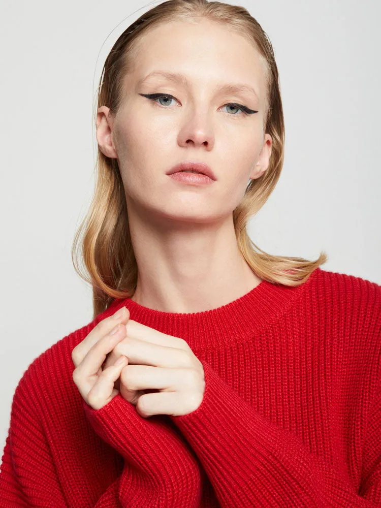 Ottod'Ame Jumper with Side Slits Flame