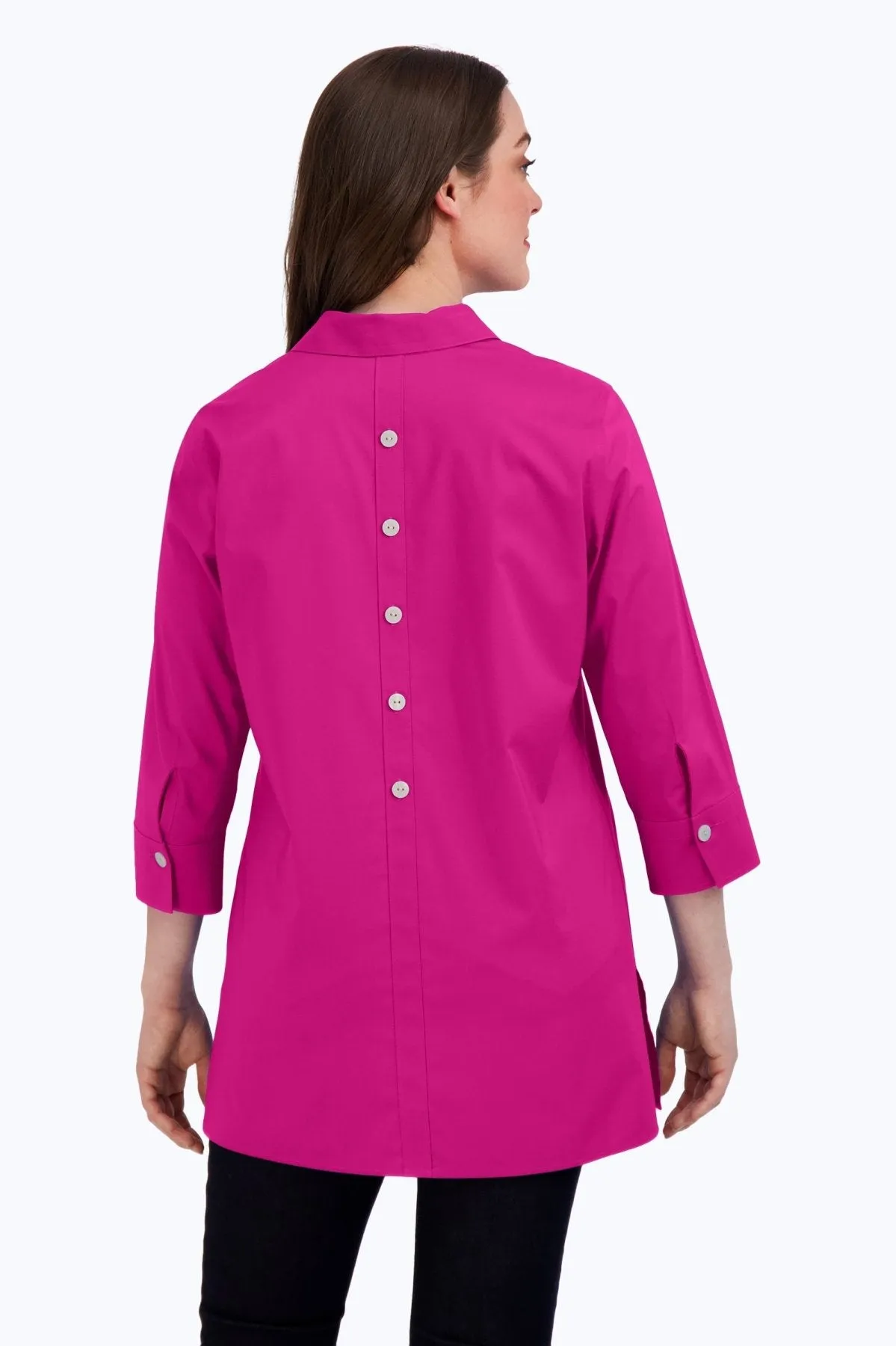 Pamela No Iron 3/4 Sleeve Tunic, Azalea