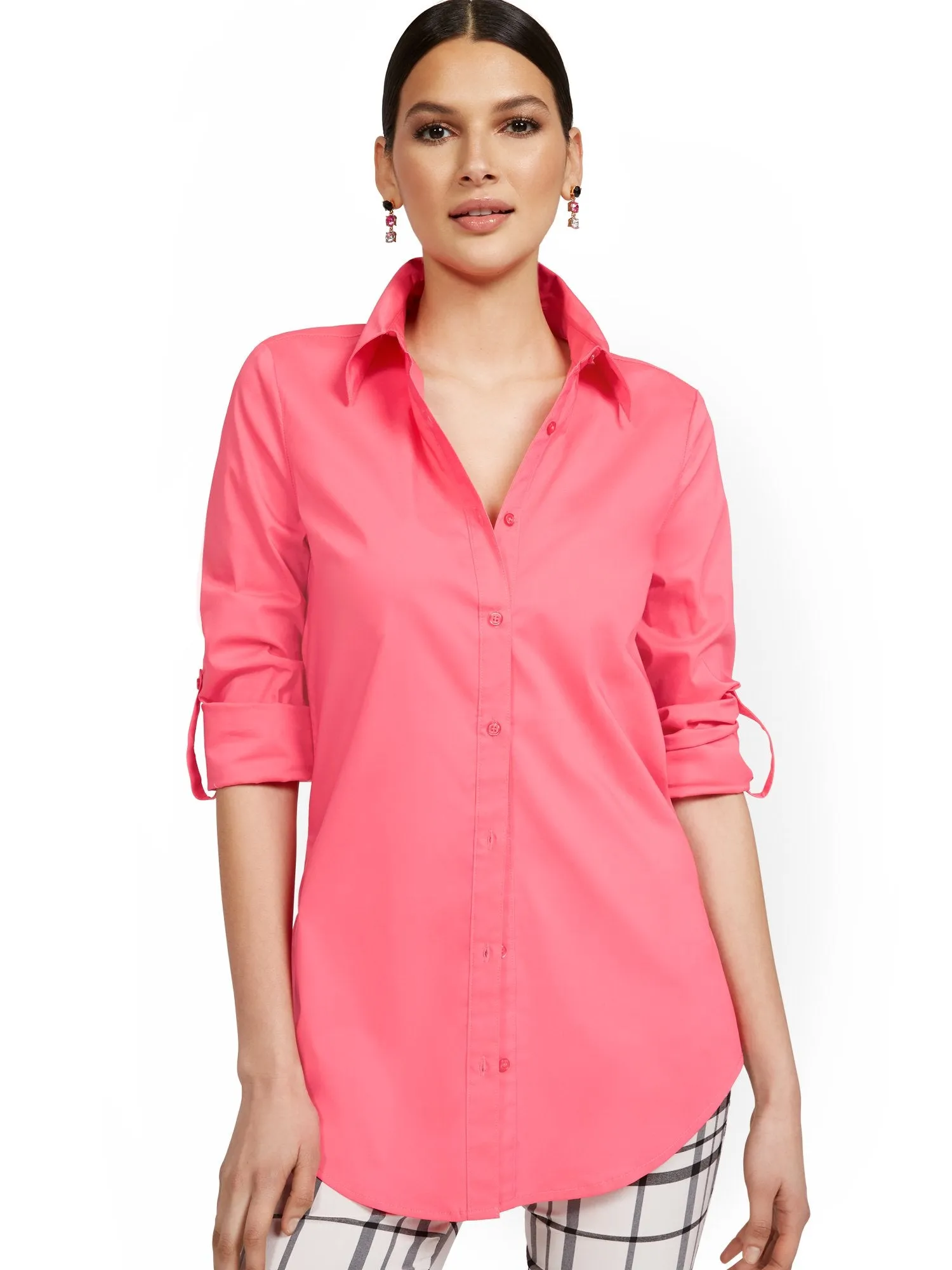 Petite Modern Madison Tunic Shirt - 7th Avenue