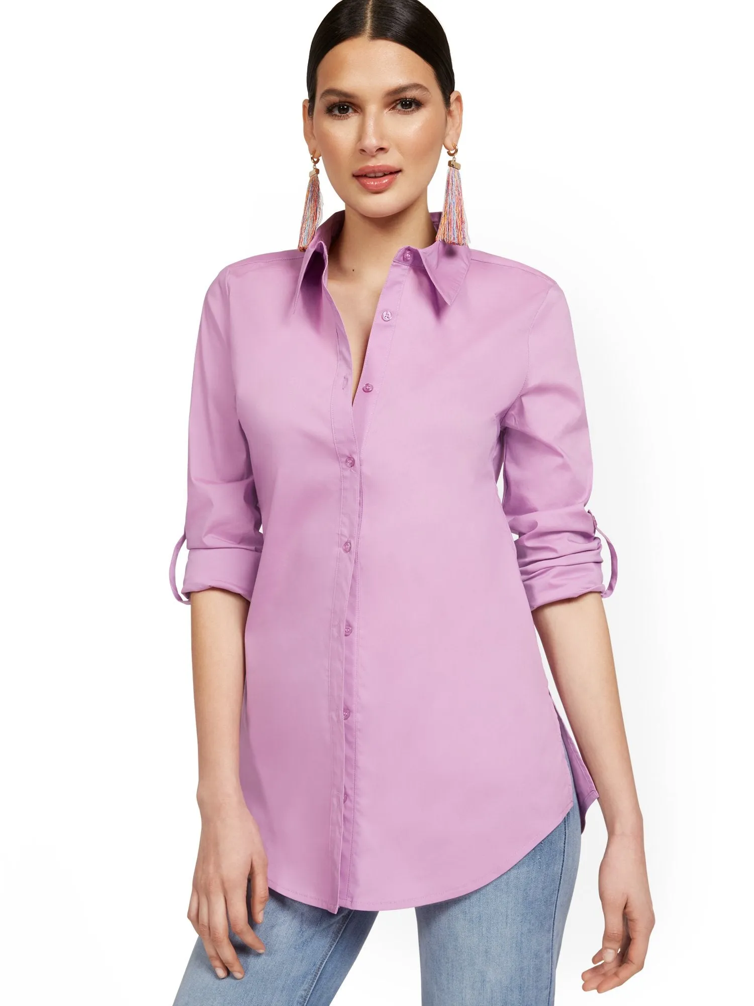 Petite Modern Madison Tunic Shirt - 7th Avenue
