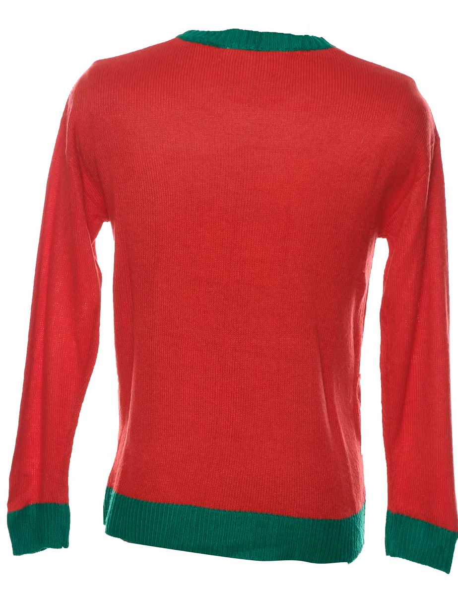 Polar Bear Design Christmas Jumper - S