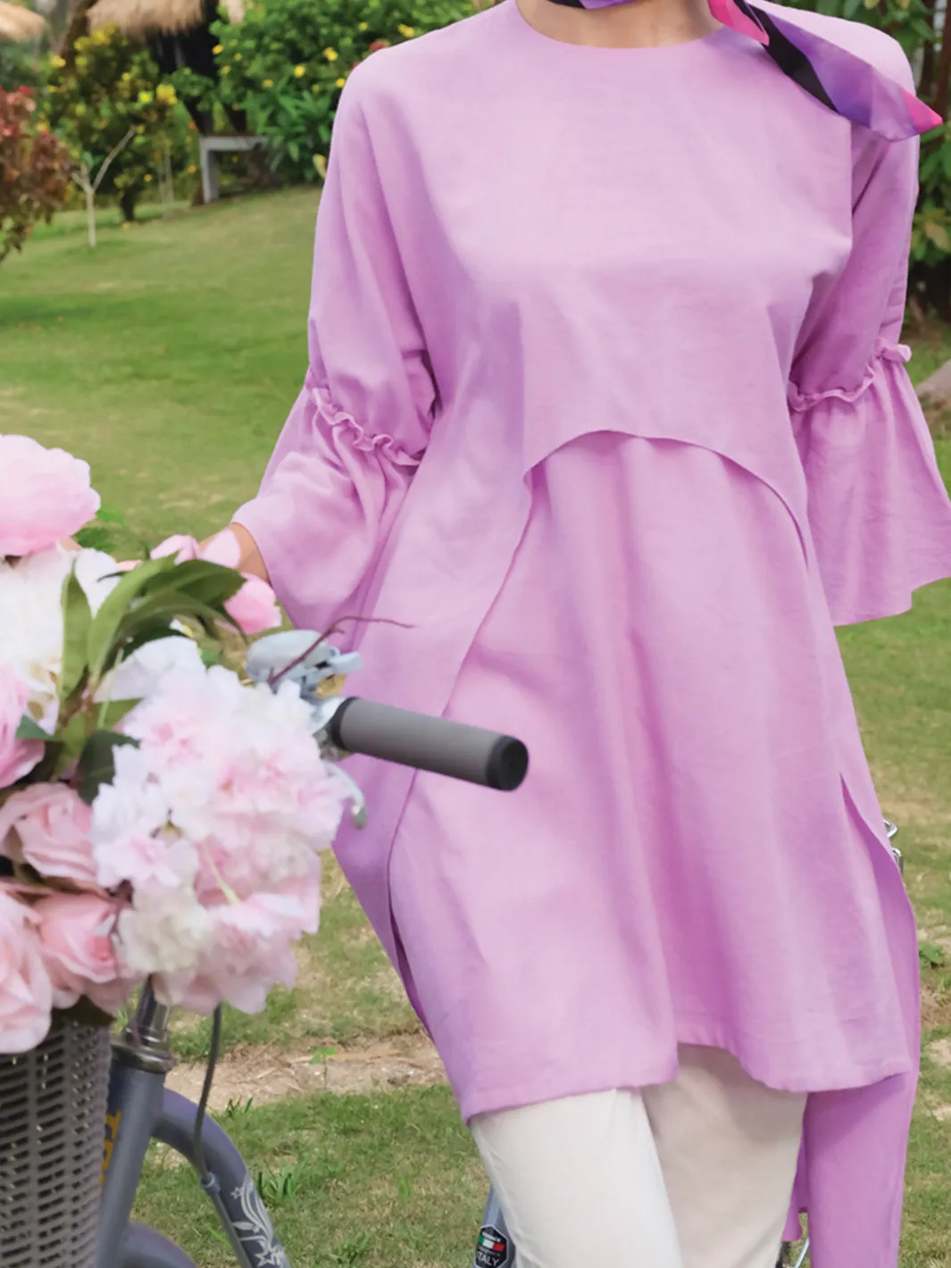 Purple Jacquard Tunic - LK-662