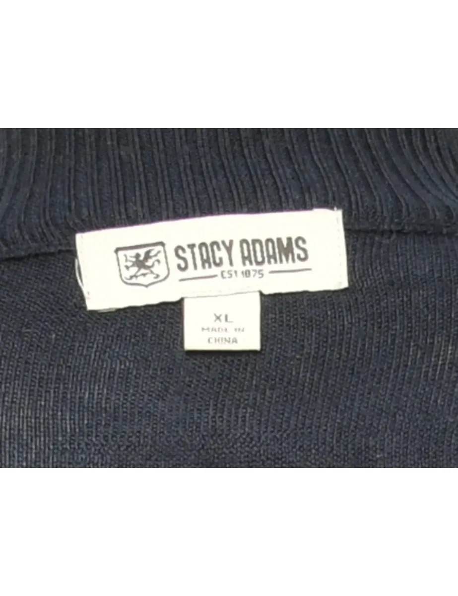 Quarter Zip Blue Jumper - XL