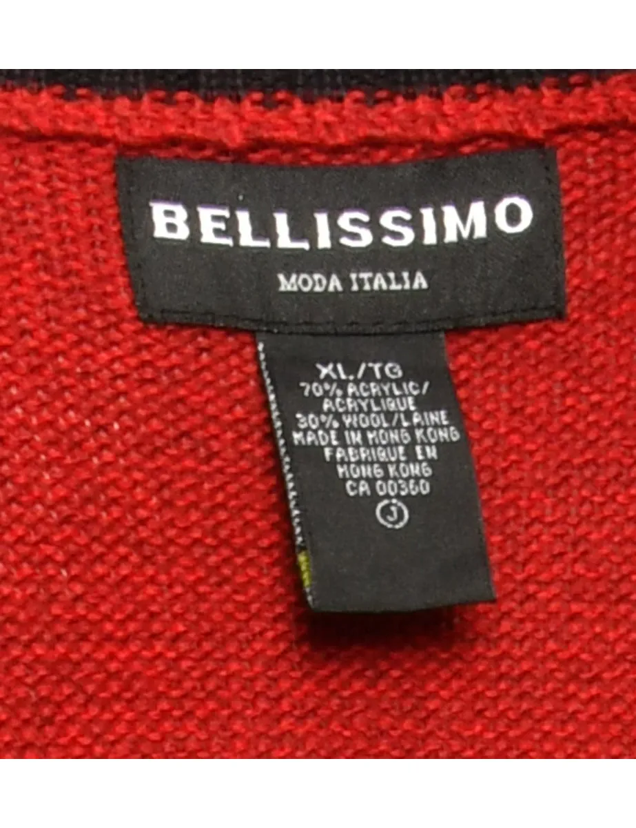 Quarter Zip Red Jumper - XL