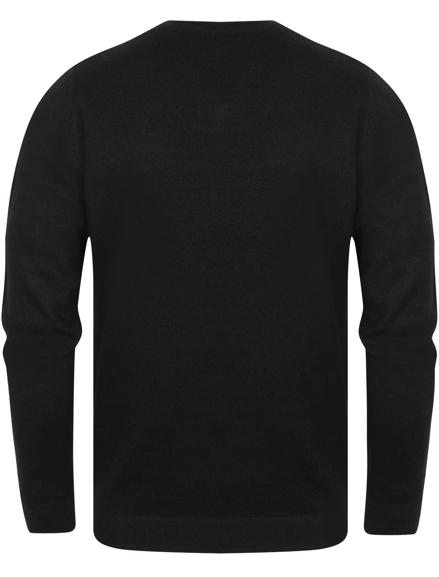 Quarters Wool Blend V Neck Jumper In Black - Kensington Eastside