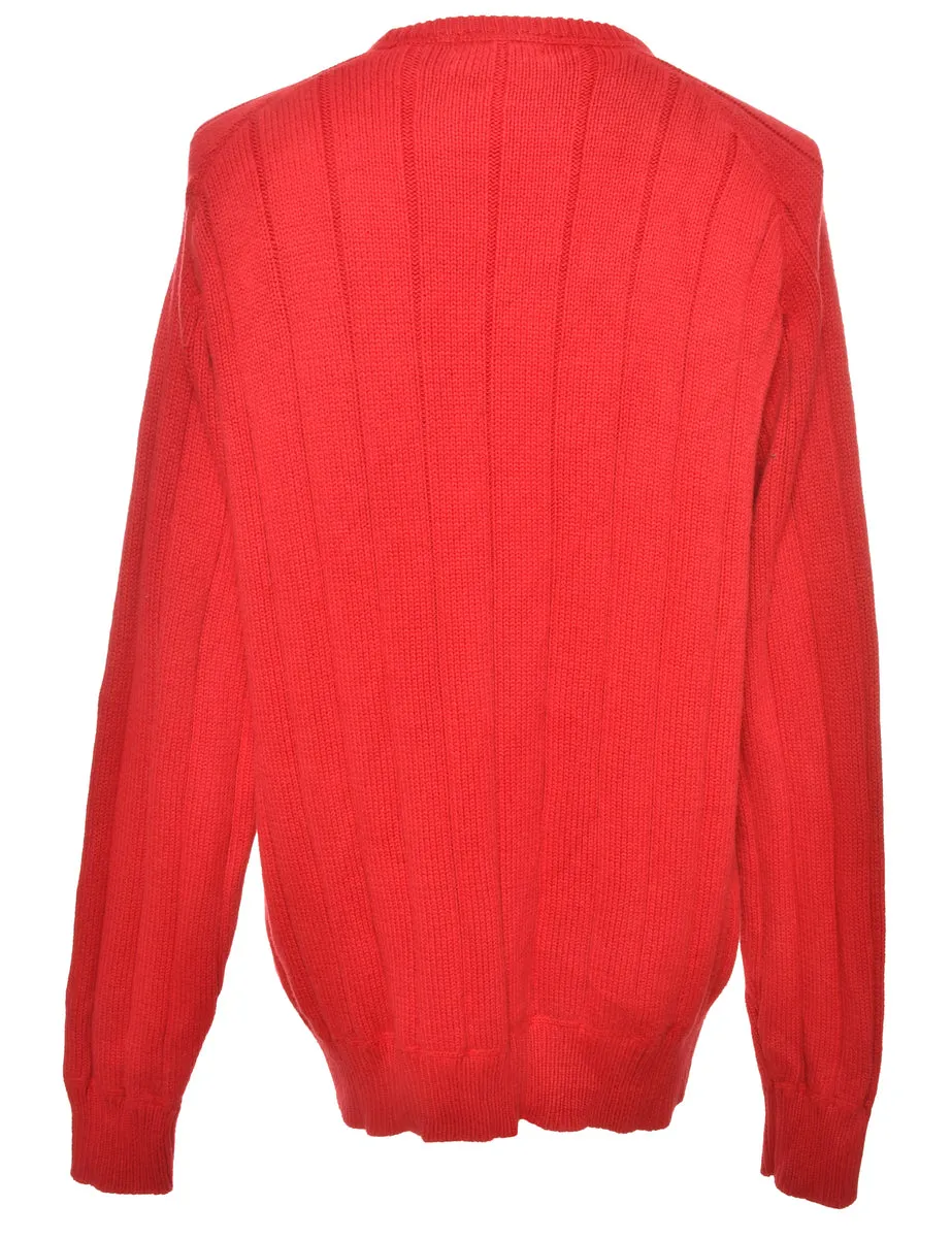 Red Nautica Striped Jumper - XL