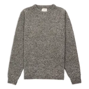 Ribbed Donegal Jumper - Grey