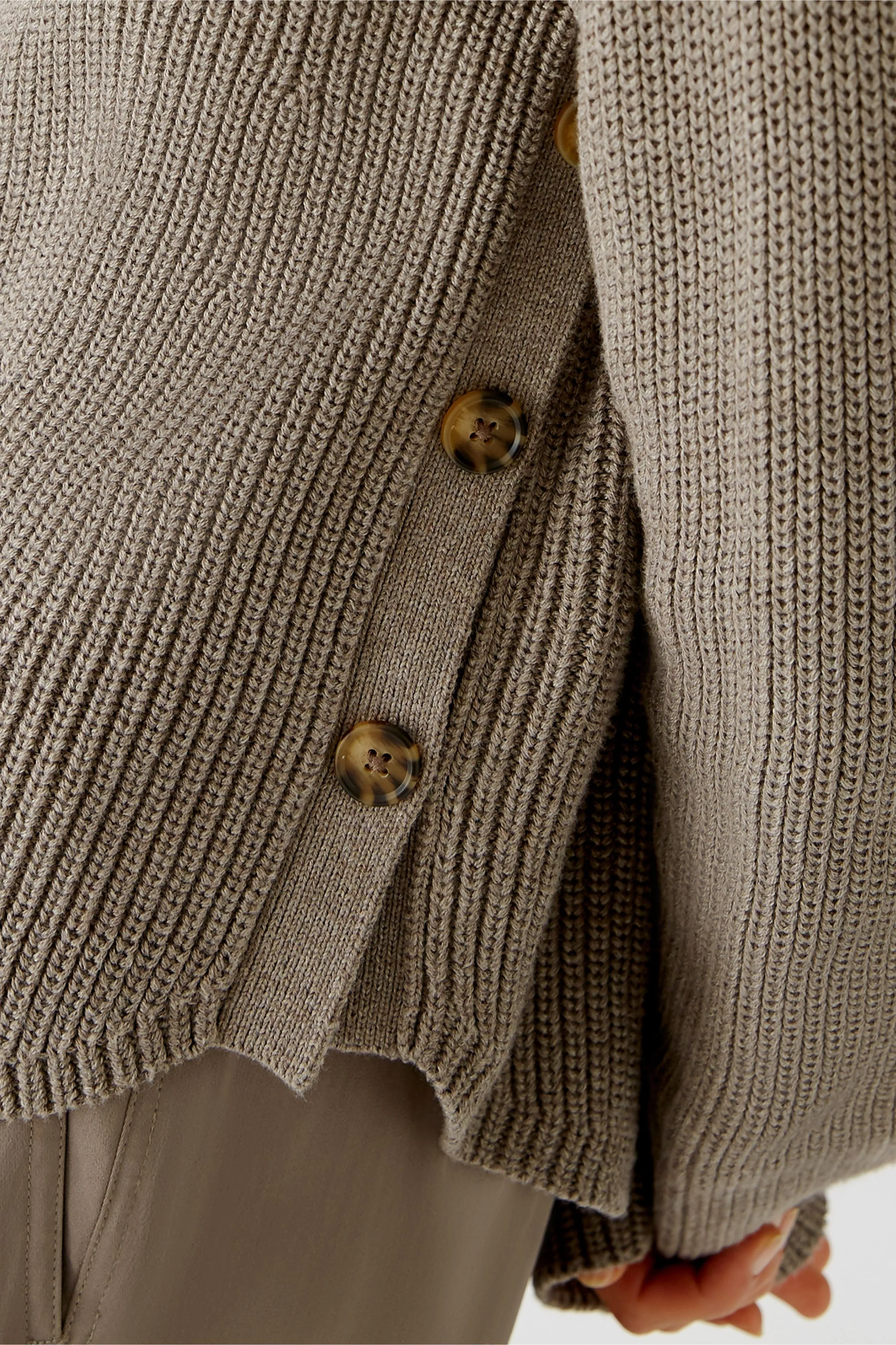 Ribbed Jumper in Smokey Taupe