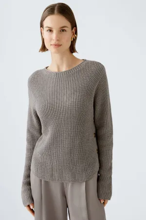 Ribbed Jumper in Smokey Taupe