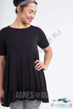 Ruffle Tunic Black