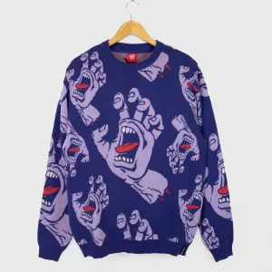 Santa Cruz - Hands All Over Knitted Jumper - Navy Blue