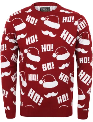 Santa Paper Novelty Christmas Jumper In Christmas Red - Season's Greetings
