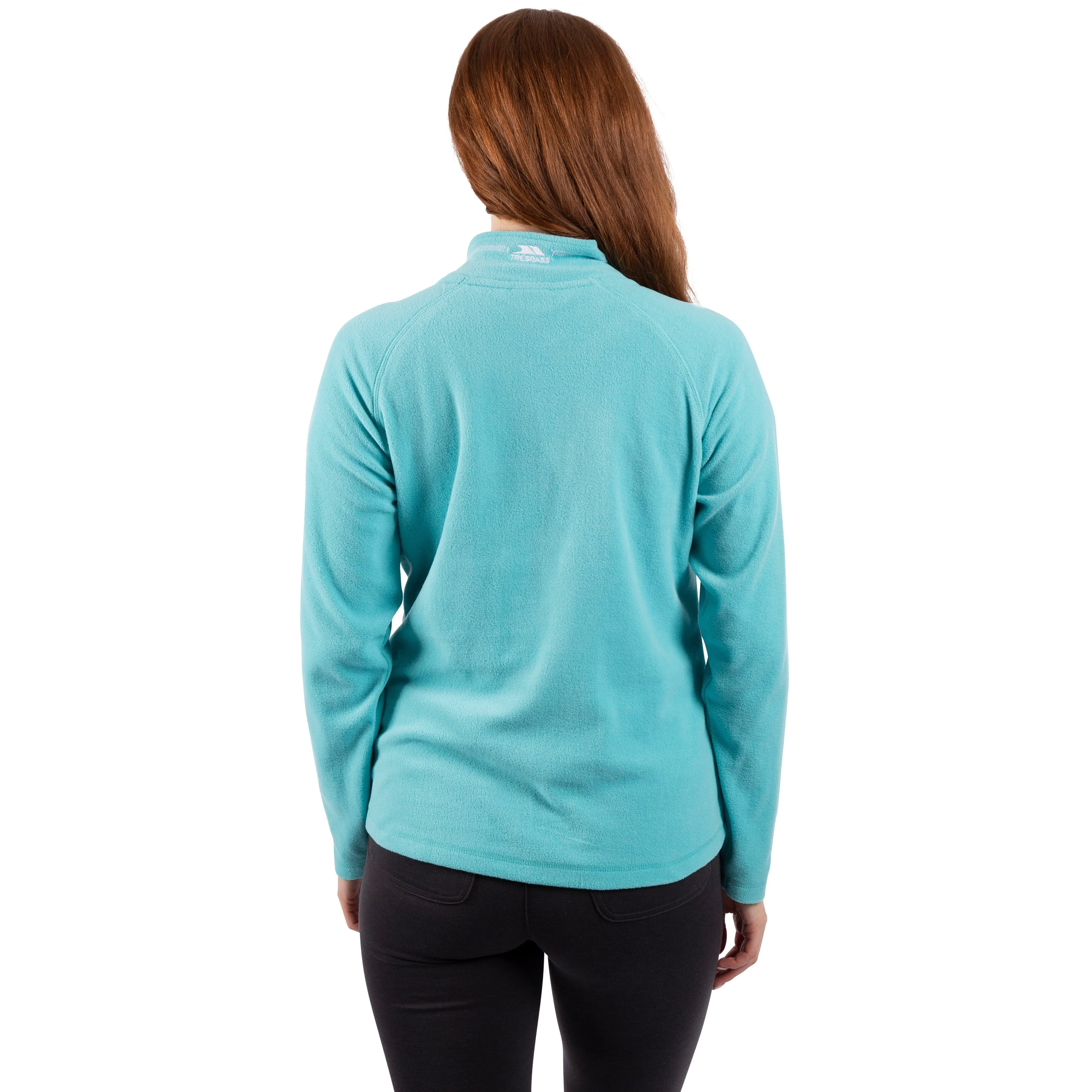 Skylar Women's Half Zip Fleece Top in Aquamarine