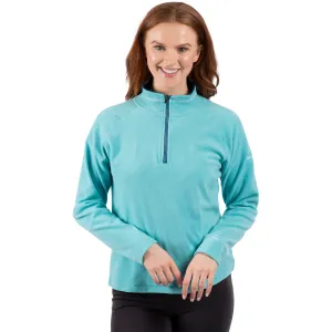 Skylar Women's Half Zip Fleece Top in Aquamarine