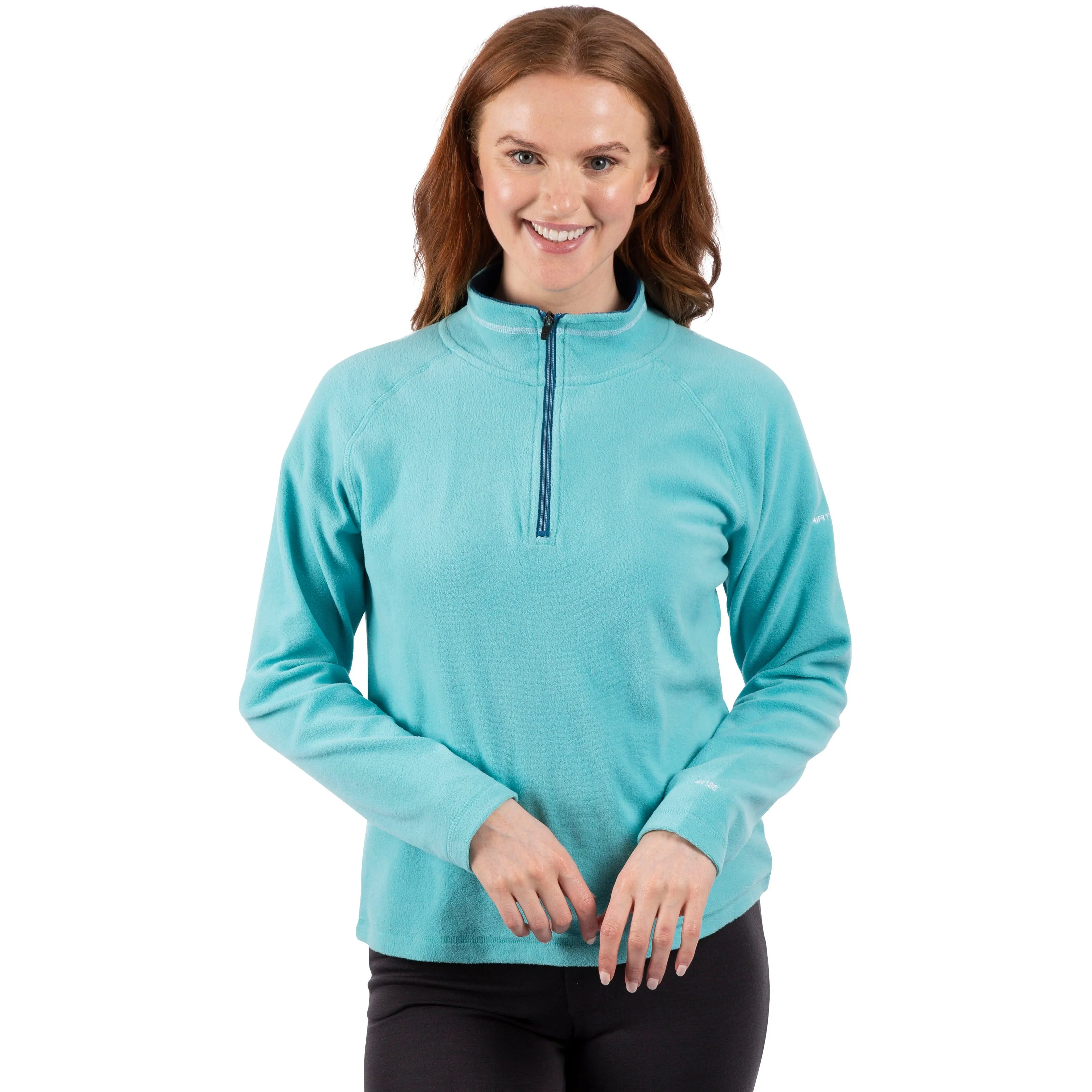 Skylar Women's Half Zip Fleece Top in Aquamarine