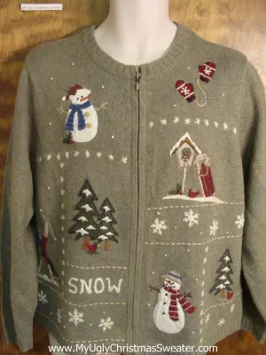 SNOW Cheesy Christmas Sweater
