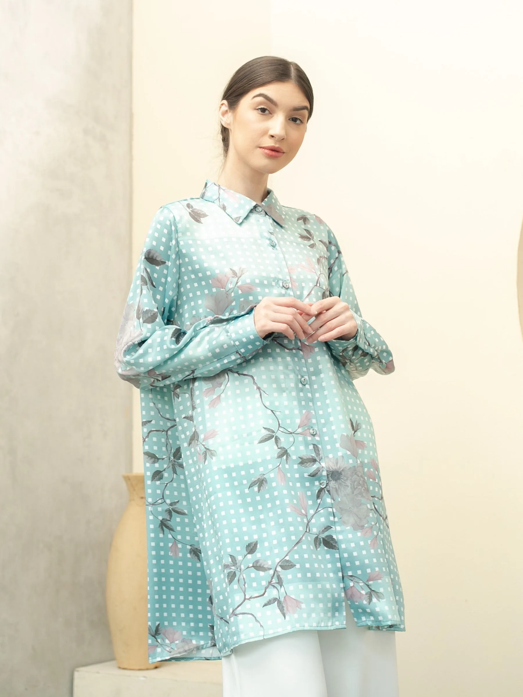 Soera Satin Tunic Shirt