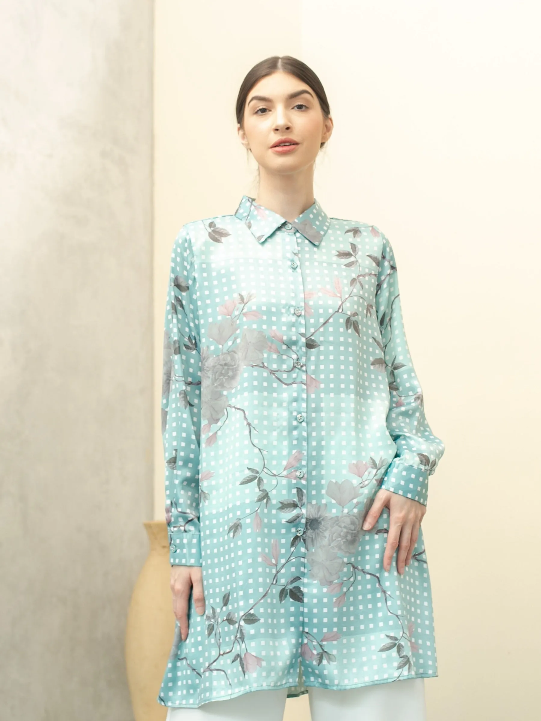 Soera Satin Tunic Shirt