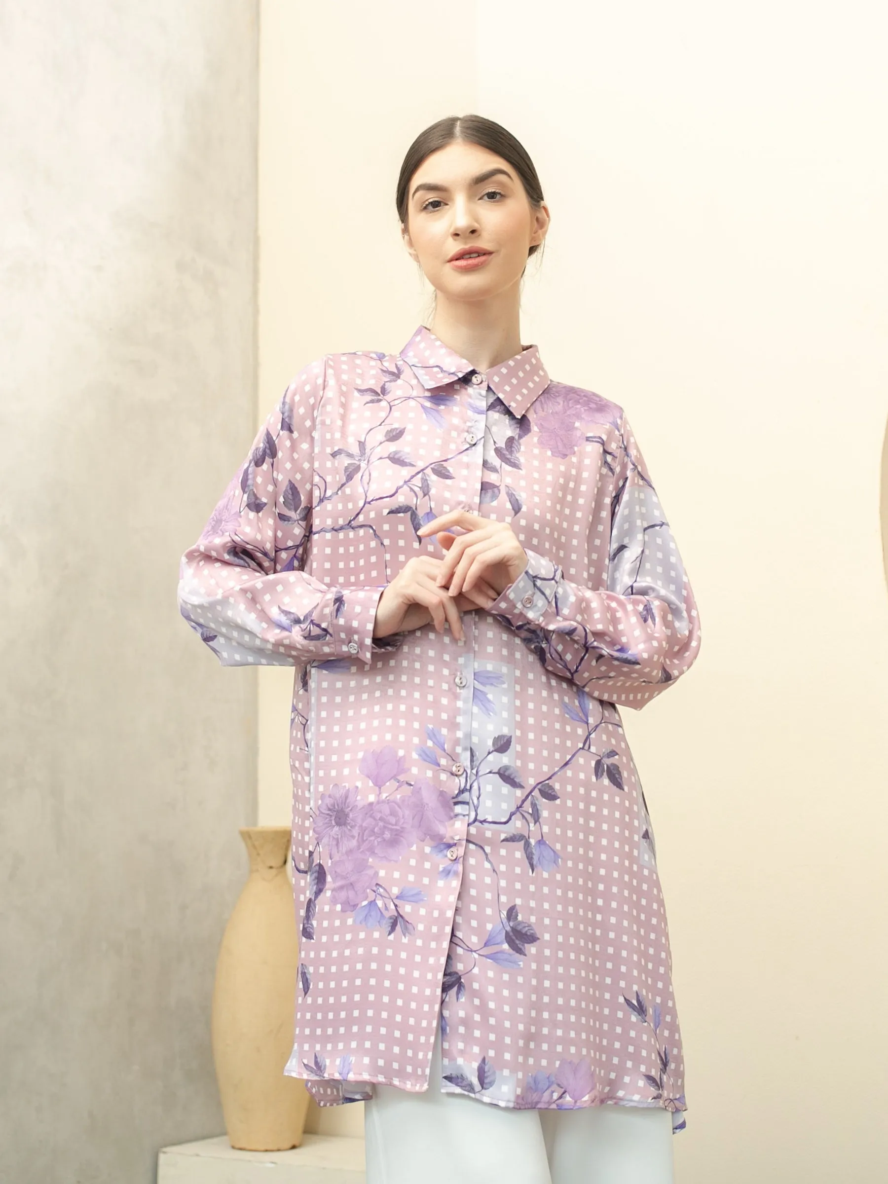 Soera Satin Tunic Shirt